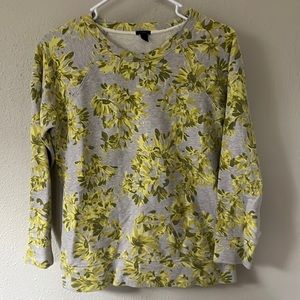 J Crew photo floral sweatshirt